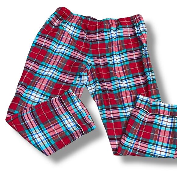 Lands End Women Sz 1X 16W-18W Lounge Sleep Flannel Pajama Pants Bottom Pockets - Picture 5 of 11